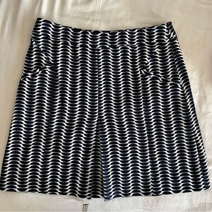 Boden• Navy Half Moon A-Line Front Pleat Mini Skirt•Sz 8R